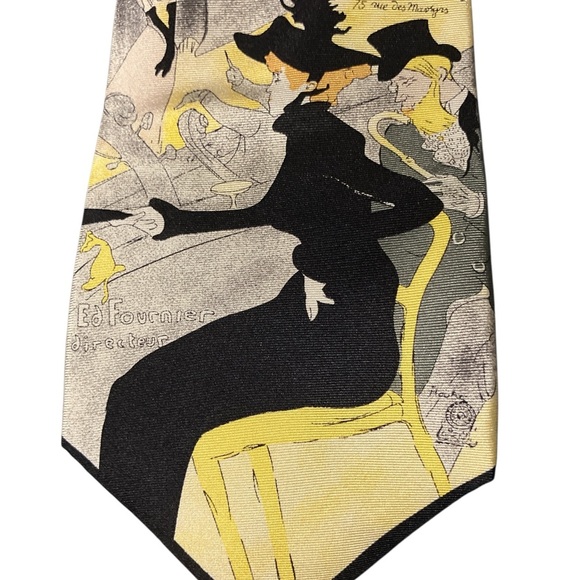 Reflets D’Art Toulouse Lautrec Silk Necktie - Picture 2 of 7